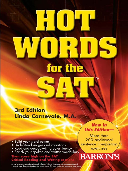 Title details for Barron's Hot Words for the SAT by Linda Carnevale - Available